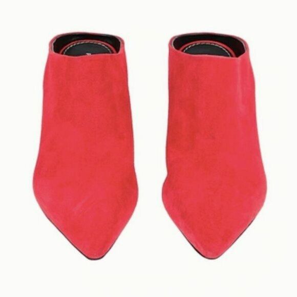 Proenza Schouler Suede Mules Red size 6 - Picture 2 of 5